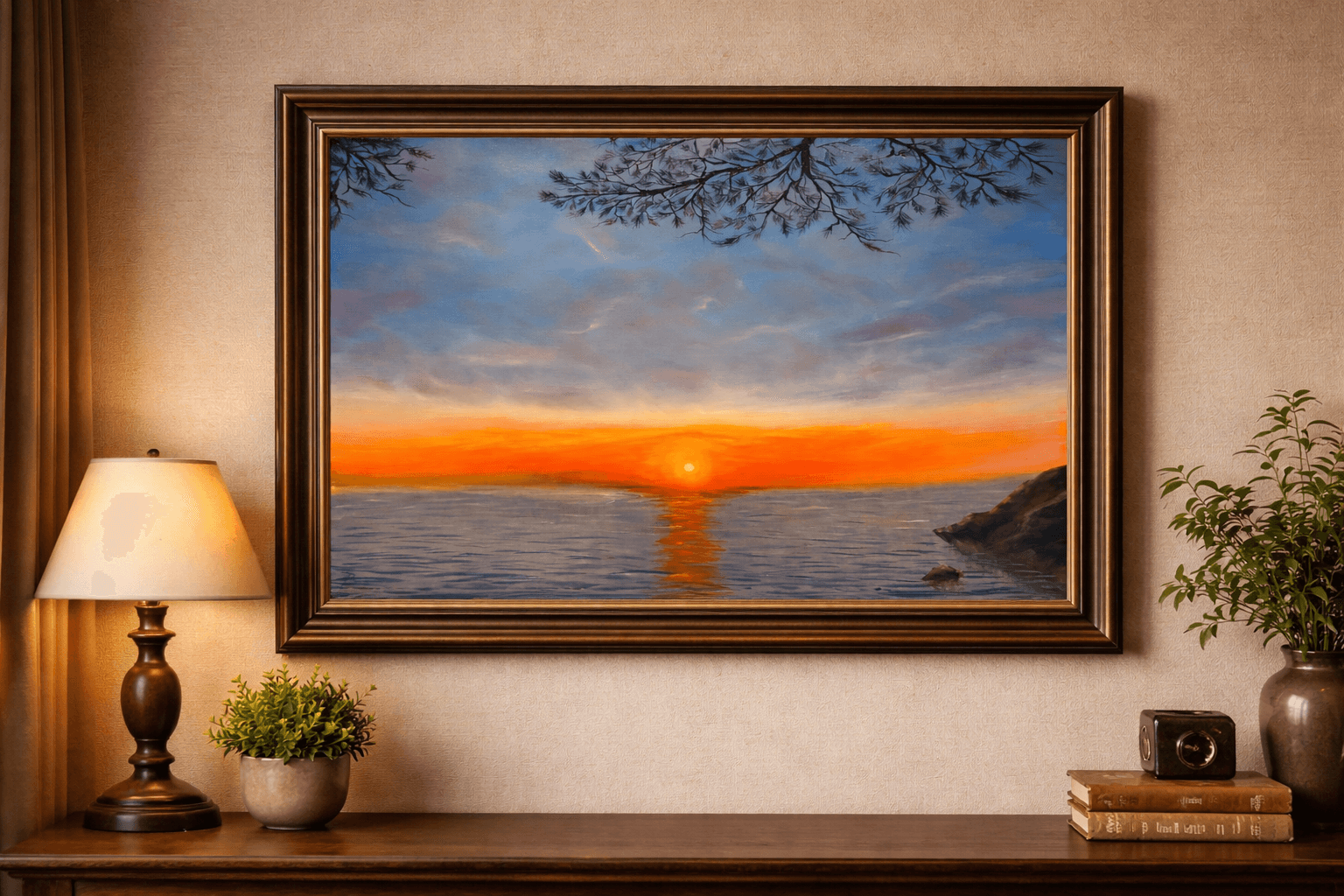 Sunset at Sea - staged